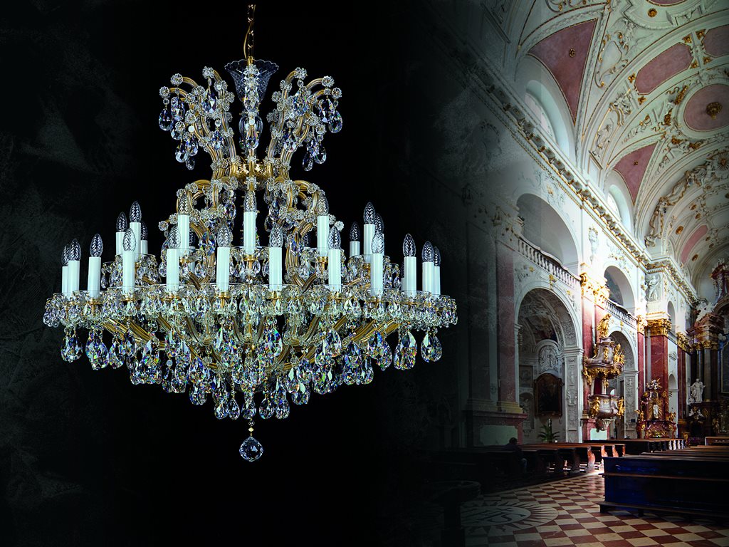 Lustry do kostela art-glass-lustry-terezianske-marie-terezie